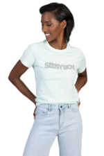 SISSYBOY/TSHIRT MINT T33405 WITH TEXTURED DIAMANTE - Image 2