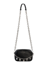 SISSYBOY/BAG BLACK BG975 AURORA CROSSBODY BAG WITH CHARM CHAIN DETAIL - Image 2