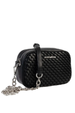 SISSYBOY/BAG BLACK BG975 AURORA CROSSBODY BAG WITH CHARM CHAIN DETAIL - Image 3