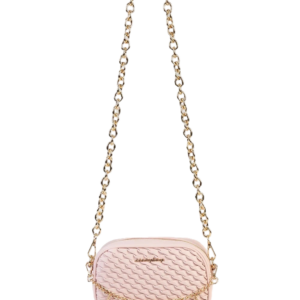 SISSYBOY/BAG PINK BG975 AURORA CROSSBODY BAG WITH CHARM CHAIN DETAIL