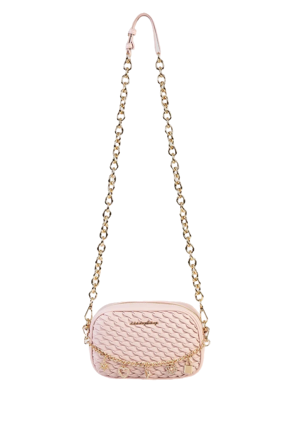 SI1416-1 SISSYBOY/BAG PINK BG975 AURORA CROSSBODY BAG WITH CHARM CHAIN DETAIL - Image 1