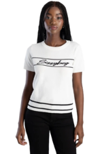 SISSYBOY/TOP KNITTED GOLFER WHITE NEED TO THINK T32768
