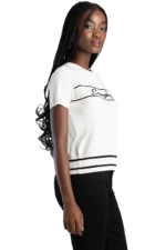 SISSYBOY/TOP KNITTED GOLFER WHITE NEED TO THINK T32768 - Image 4