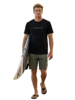 QUIKSILVER/TSHIRT BLACK WORD MARK 6668