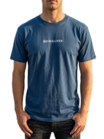 QUIKSILVER/TSHIRT DARK DENIM WORD MARK 6668