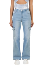 SISSYBOY/JEAN WIDE LEG CARGO LIGHT VINTAGE HIGH WAIST P33097 COLLEEN - Image 2
