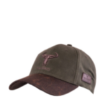 WILDEBEES/CAPS 2 TONE OILSKIN LOGO OLIVE CHOC WBM836 - Image 2
