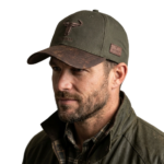 WILDEBEES/CAPS 2 TONE OILSKIN LOGO OLIVE CHOC WBM836